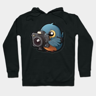 cute bird with a dslr camera Hoodie